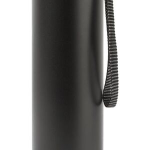 Sleek Black Water Bottle with Strap